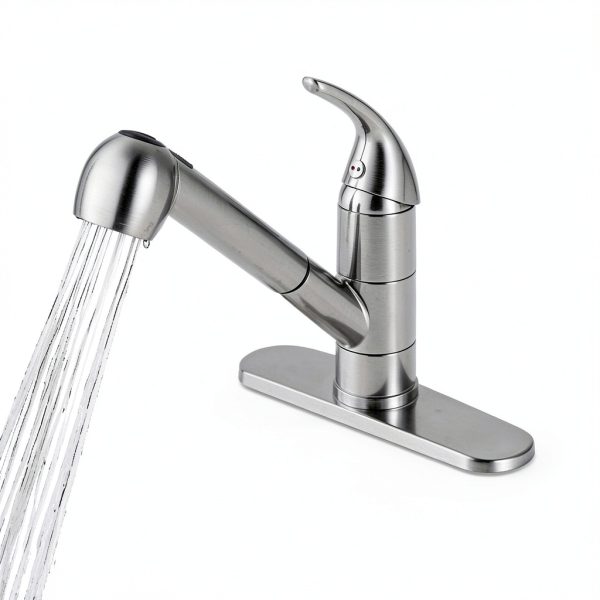 Ufaucet Kitchen Faucet Brushed Nickel Pull Out Sprayer-6