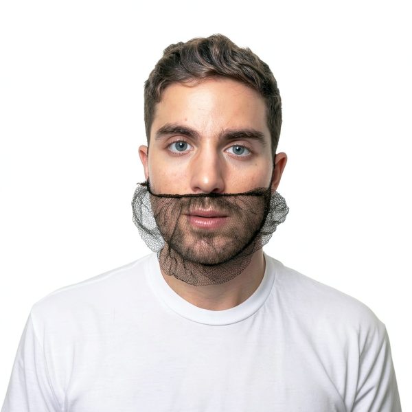SAFEKO Beard Nets Honeycomb Disposable Food Service White-1