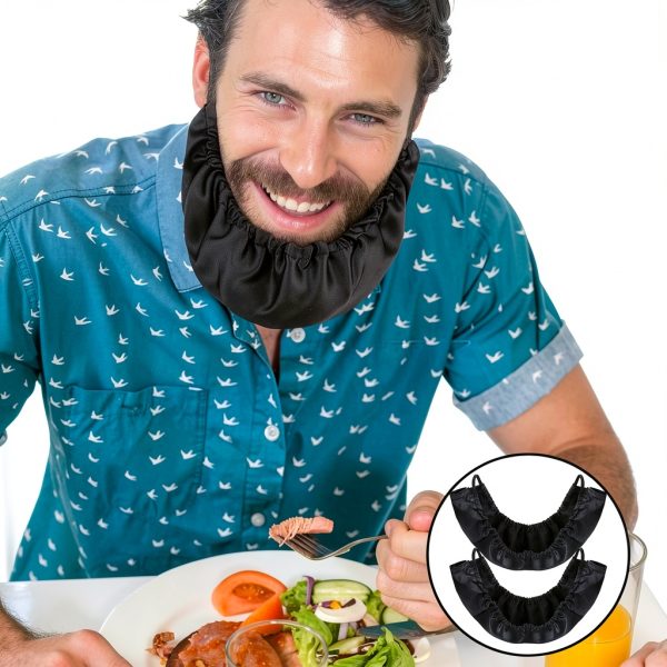 Roontin Beard Cover Soft Polyester Adjustable for Men-6
