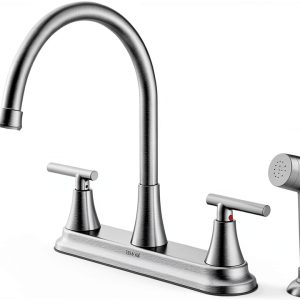 Hurran Kitchen Faucet Pull Out Sprayer Stainless Steel-0