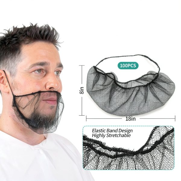 Premium Nylon Beard Covers Disposable Food Safety Nets-1