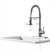 SOEBIZ Brushed Nickel Kitchen Faucet Stainless Steel Lead-7