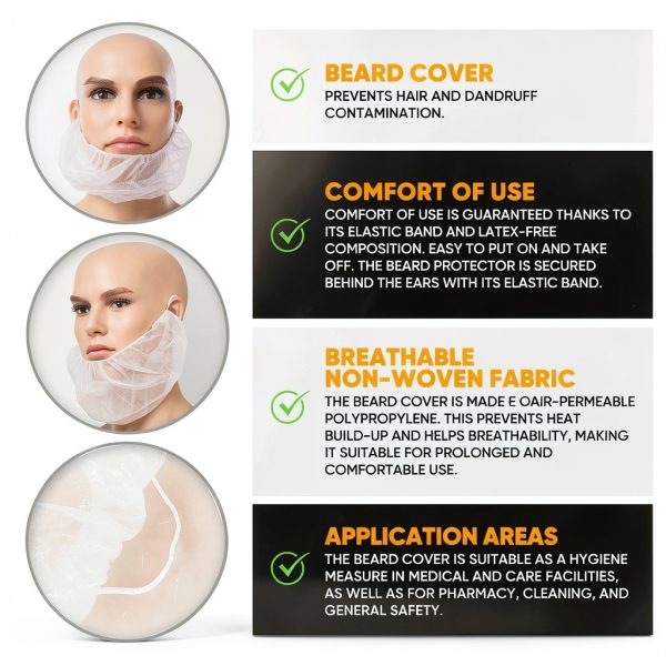 KIBERTIC Beard Nets Disposable Safety Food Service-2