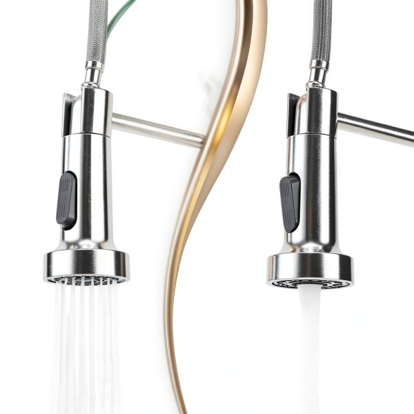 SOEBIZ Brushed Nickel Kitchen Faucet Stainless Steel Lead-2