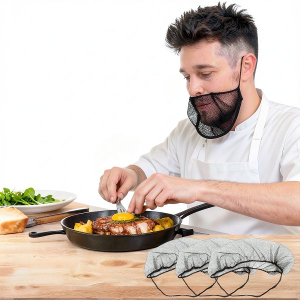 Premium Nylon Beard Covers Disposable Food Safety Nets-2
