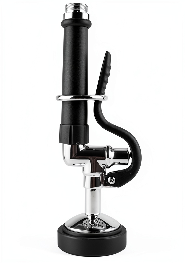 FAUAID Pre Rinse Sprayer mounted on a commercial sink