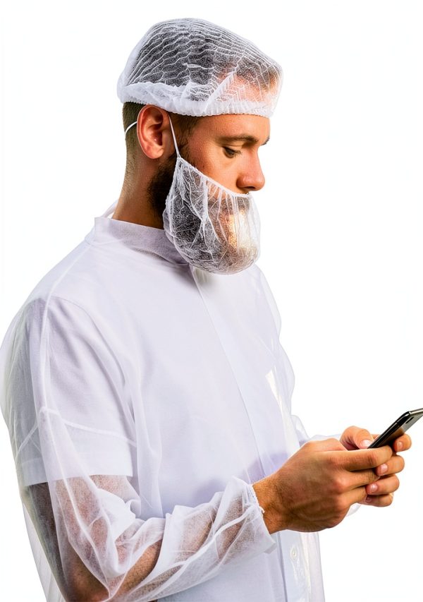 Safety Beard Cover Breathable Non-Woven Fabric Elastic Band-0