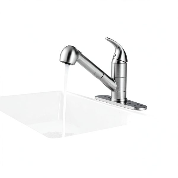 Ufaucet Kitchen Faucet Brushed Nickel Pull Out Sprayer-8