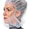 Disposable Hooded Cap Unisex Adult Polypropylene Non-Woven-0