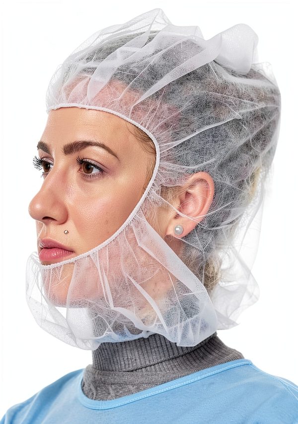 Disposable Hooded Cap Unisex Adult Polypropylene Non-Woven-0