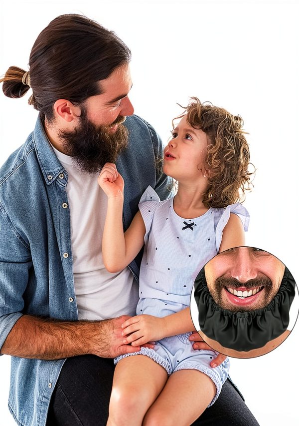 Roontin Beard Cover Soft Polyester Adjustable for Men-4