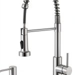 SOEBIZ Brushed Nickel Kitchen Faucet Stainless Steel Lead-0