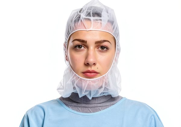 Disposable Hooded Cap Unisex Adult Polypropylene Non-Woven-1