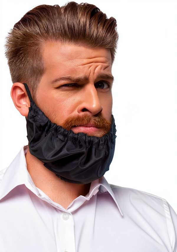 Roontin Beard Cover Soft Polyester Adjustable for Men-2