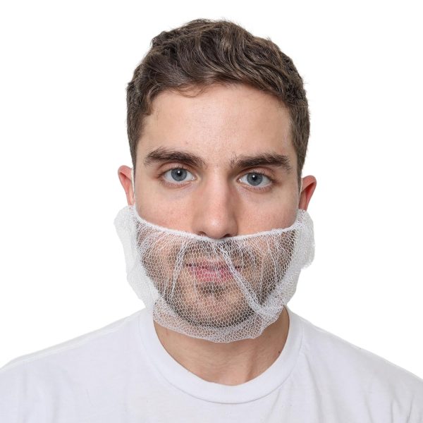 SAFEKO Beard Nets Honeycomb Food Service Disposable-1