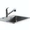 Ufaucet Kitchen Faucet Brushed Nickel Pull Out Sprayer-7
