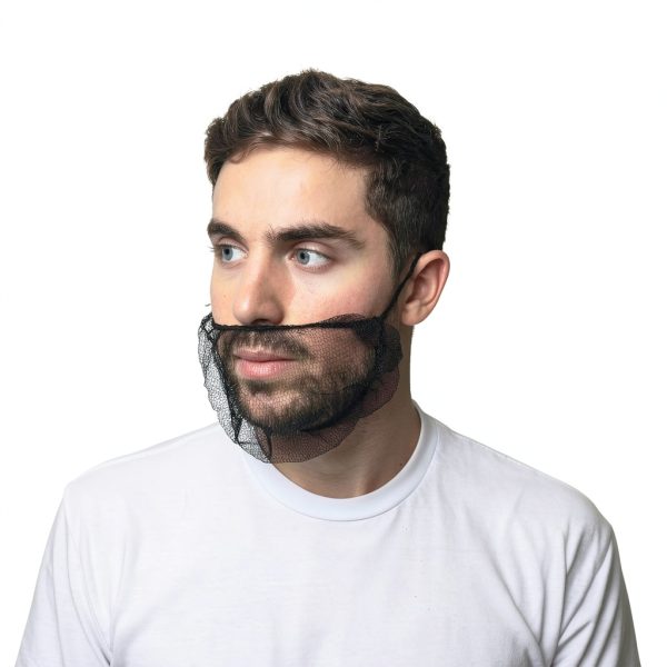 SAFEKO Beard Nets Honeycomb Disposable Food Service White-2