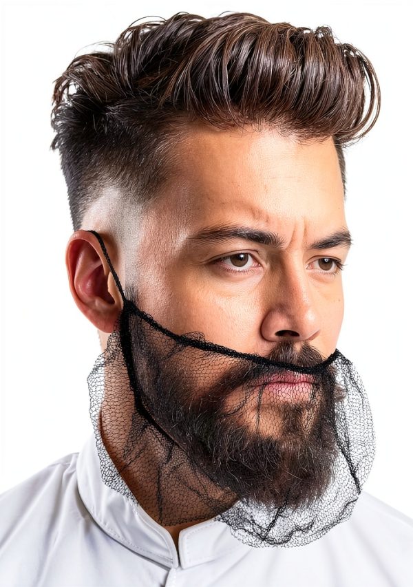 Lusofie Disposable Beard Nets Nylon Honeycomb Design Mens-7
