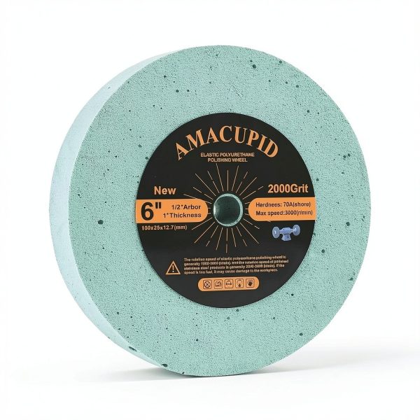 AmaCupid Polyurethane Polishing Wheel 6 Inch 2000 Grit-0