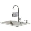 SOEBIZ Brushed Nickel Kitchen Faucet Stainless Steel Lead-1