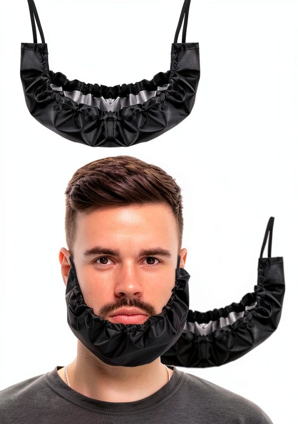 BOHUIZ Satin Beard Covers for Men Reusable Washable-0