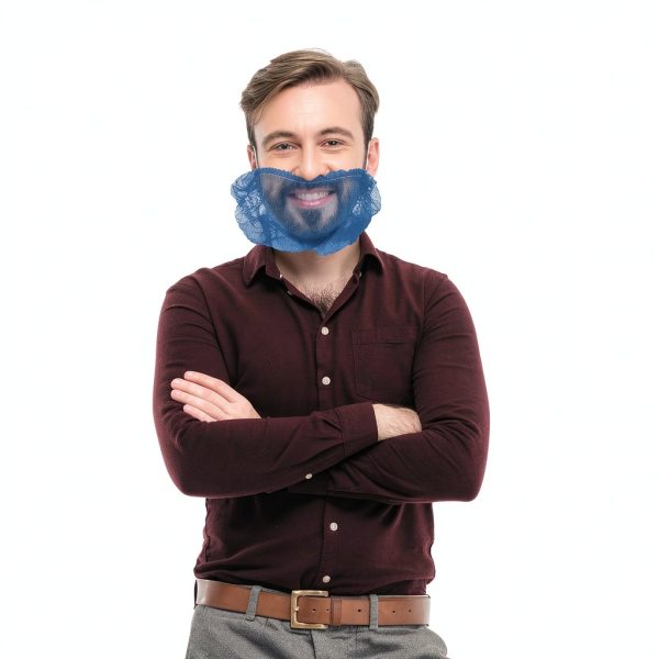 Blue Beard Covers 100 Pack Disposable Food Service Mens-3