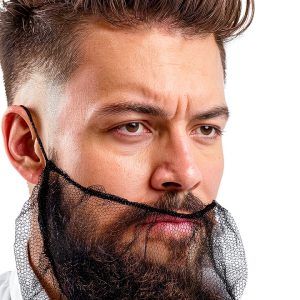 Lusofie Disposable Beard Nets Nylon Honeycomb Design Mens-0