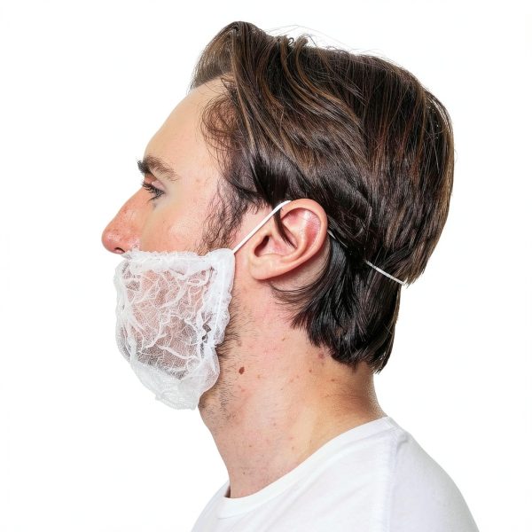SAFEKO Beard Cover Hygienic Disposable Latex Free-2