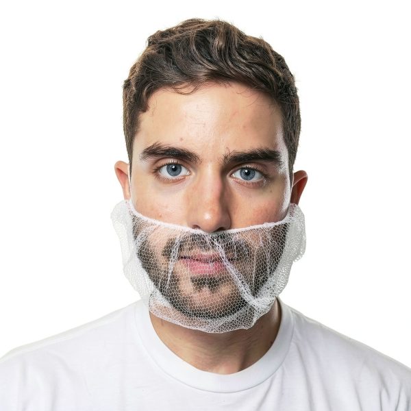 SAFEKO Beard Nets Honeycomb Disposable Food Service-1