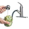 Ufaucet Kitchen Faucet Brushed Nickel Pull Out Sprayer-2