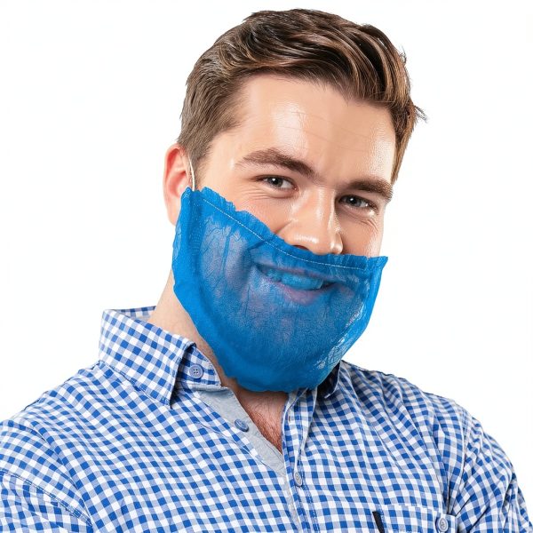 Blue Beard Covers 100 Pack Disposable Food Service Mens-0