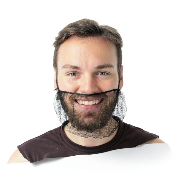 SAFEKO Beard Nets Honeycomb Disposable Food Service-1