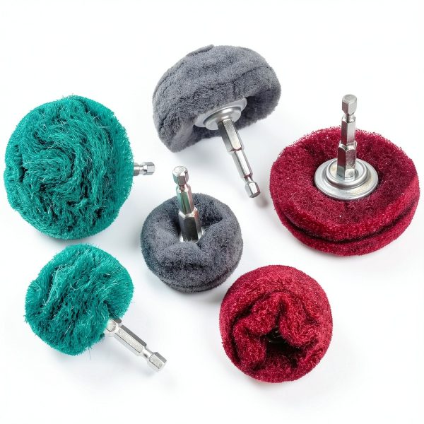 Hiqalty Buffing Wheels Non-Woven Abrasive Drill Attachments-0