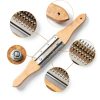 Tworider Buffing Wheel Rake Stainless Steel Ergonomic Wood-2