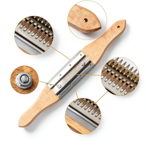 Tworider Buffing Wheel Rake Stainless Steel Ergonomic Wood-2