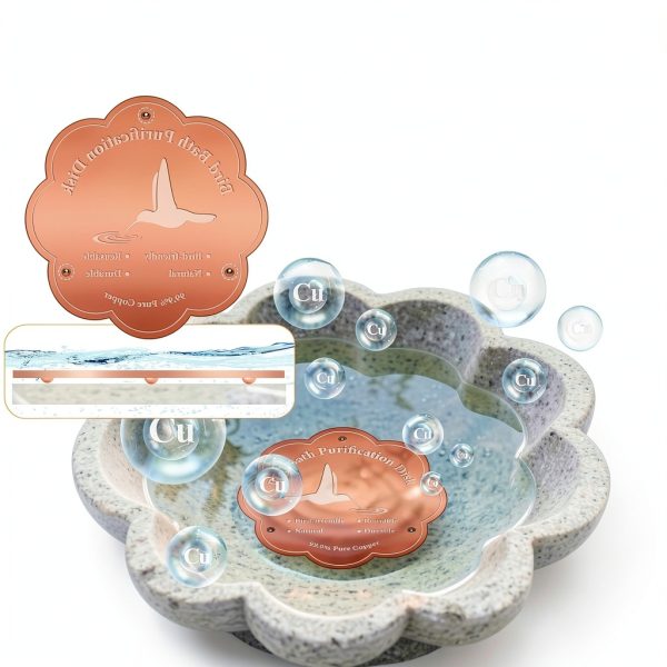Copper Bird Bath Purification Disk Larbeti-4