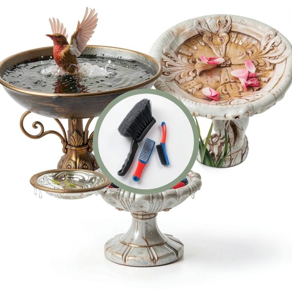 Bird Bath Brush kkaririzhhi Cleaning Set Stiff Wire-3