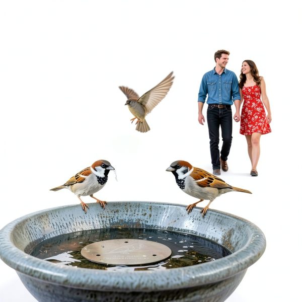 EcoGarden Copper Bird Bath Disk Solid Copper 4x4in Cpwp-001 Model-2