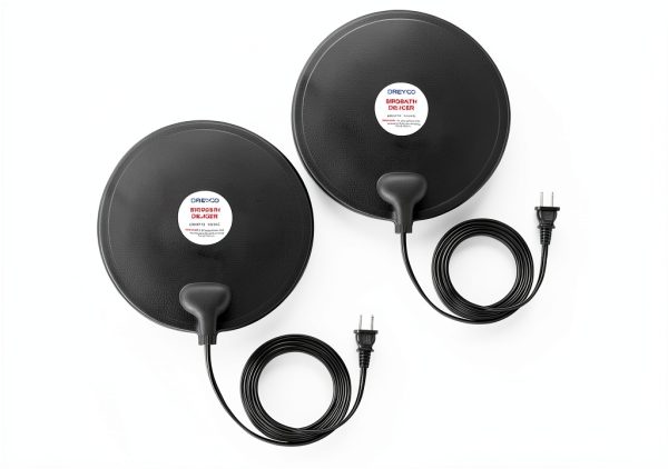 Dreyoo Birdbath Deicer 9.45in Disc Heater Waterproof PVC 60W-0