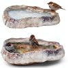 MEWTOGO Birdbath Heater 48W Thermostatic Deicer for Plastic Glass-3