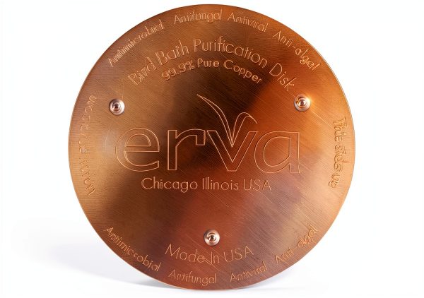 Erva Copper Birdbath Accessory CPD1 4‑Inch Pure American Copper Ring-0