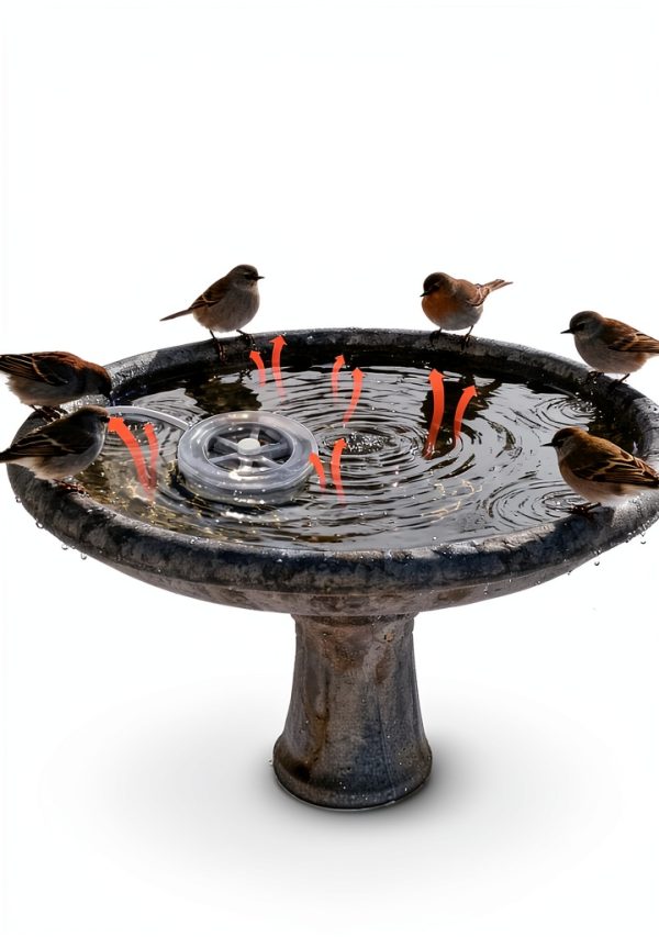 Alphatool Heated Bird Bath Heater 70W Thermostatic Deicer for Winter-1