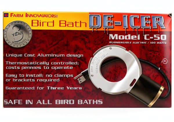 Electric Birdbath Warmer 4-Count by Farm Innovators 150W Cast Aluminum-4
