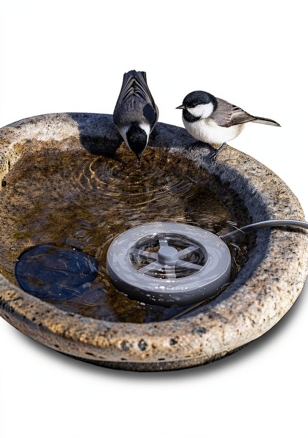 Alphatool Heated Bird Bath Heater 70W Thermostatic Deicer for Winter-3