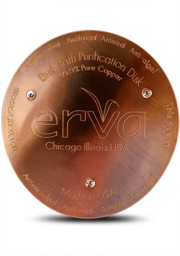 Erva Copper Birdbath Accessory CPD1 4‑Inch Pure American Copper Ring-2