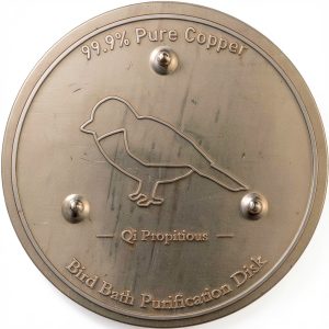 Bird Bath Copper Disk, 99.99% Pure Copper Disk for Bird Baths, Stable Triple-Point Support, Safe Natural Solution for Outdoor Birdbaths Bowls, All-Season Use with All Outdoor Birdbath Bowls-0