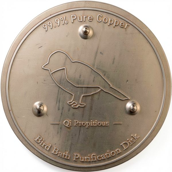 Bird Bath Copper Disk, 99.99% Pure Copper Disk for Bird Baths, Stable Triple-Point Support, Safe Natural Solution for Outdoor Birdbaths Bowls, All-Season Use with All Outdoor Birdbath Bowls-0