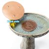 Bird Bath Copper Disk, 99.99% Pure Copper Disk for Bird Baths, Stable Triple-Point Support, Safe Natural Solution for Outdoor Birdbaths Bowls, All-Season Use with All Outdoor Birdbath Bowls-5