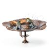Bird Bath Copper Disk, 99.99% Pure Copper Disk for Bird Baths, Stable Triple-Point Support, Safe Natural Solution for Outdoor Birdbaths Bowls, All-Season Use with All Outdoor Birdbath Bowls-6