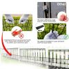 10 Pack Garden Animal Barrier Fence, 1.65inch Spike Spacing No Dig Fence, Reusable Rustproof Metal Defense Border, Dogs Rabbits Blocker Fence for Outdoor Yard, Total 10.8ft(L) x 17inch(H)-7